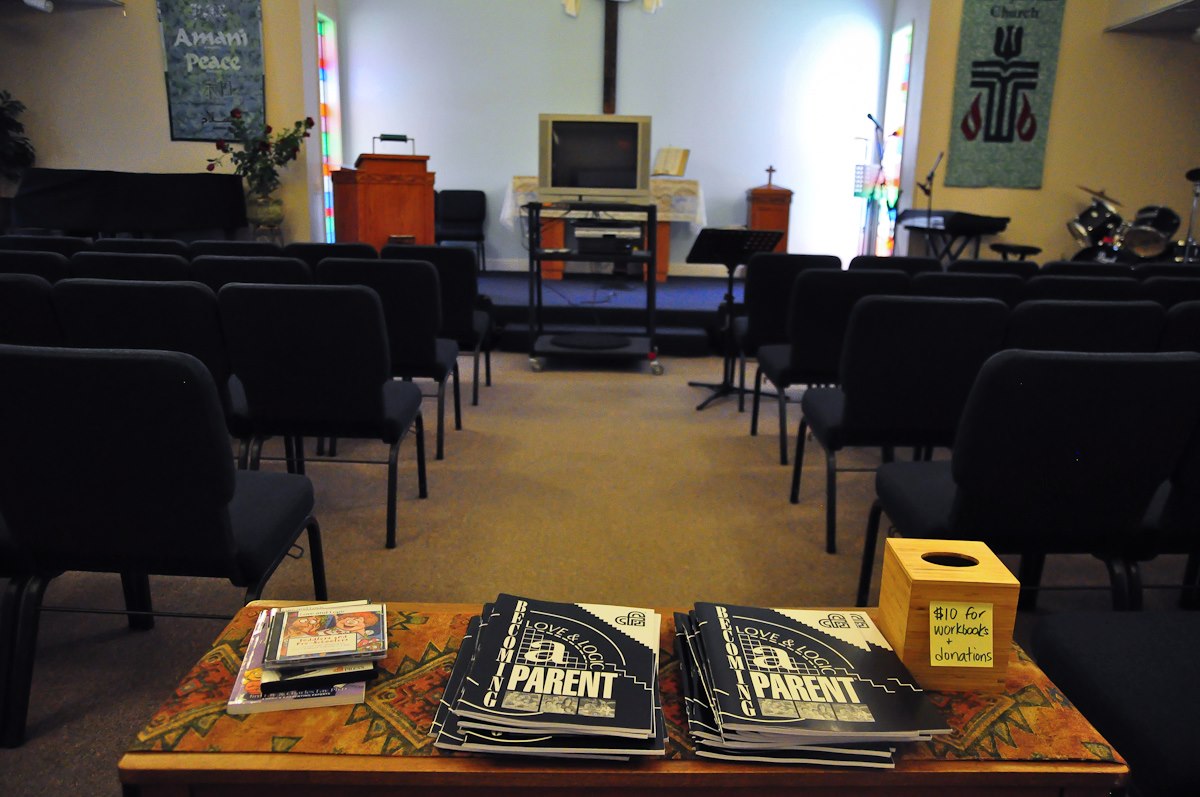 Peace Campus lawn view.