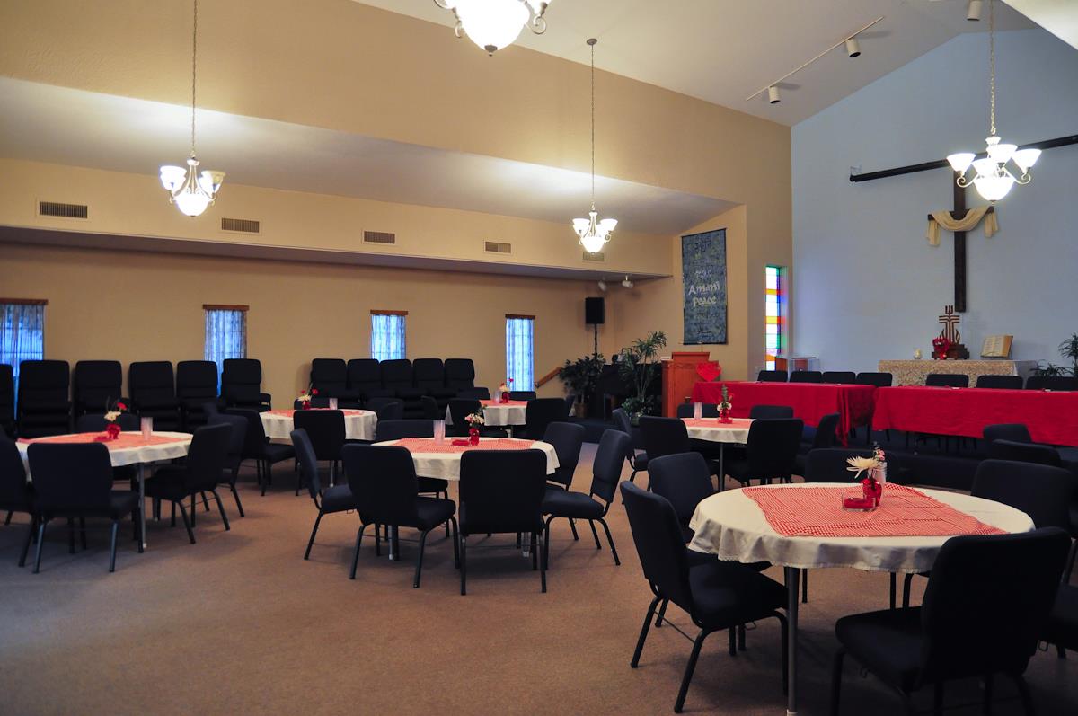 Peace Campus lawn view.