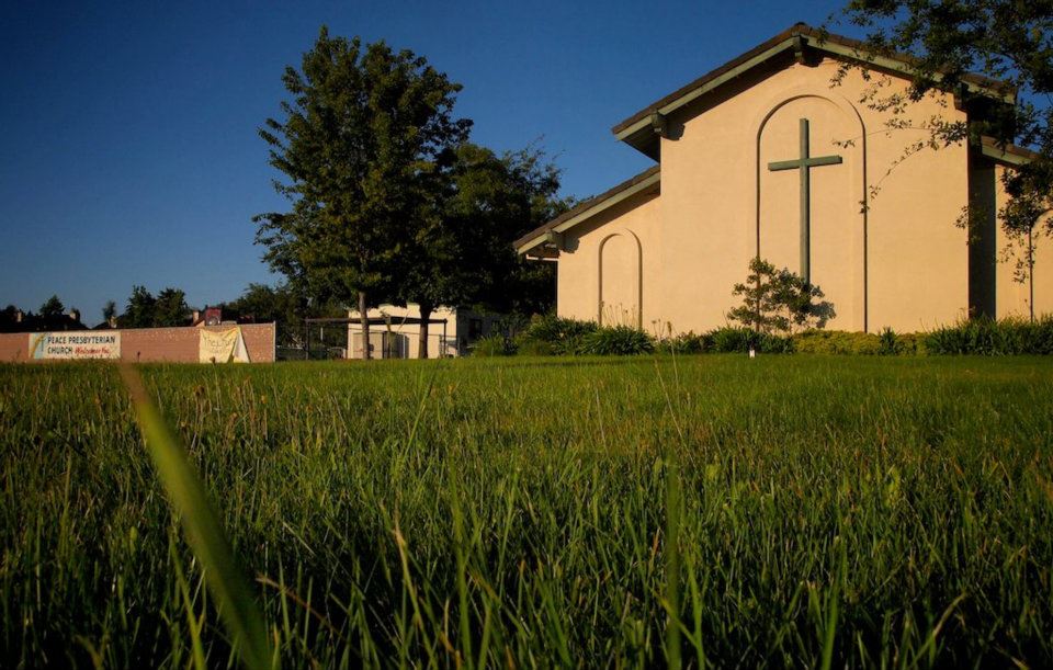 Peace Campus lawn view.